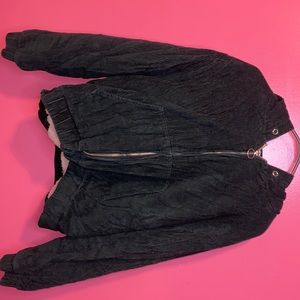 OLIVE GREEN CORDUROY JACKET WITH COTTON LINING INTERIOR
